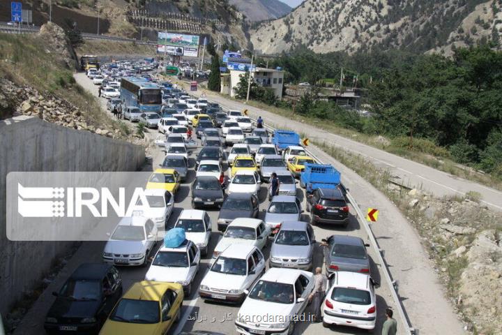 ترافیك در محورهای خروجی مازندران پرحجم است